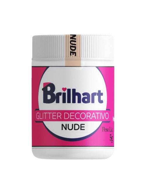 Pó para Decoração Glitter Nude 5g - Brilhart