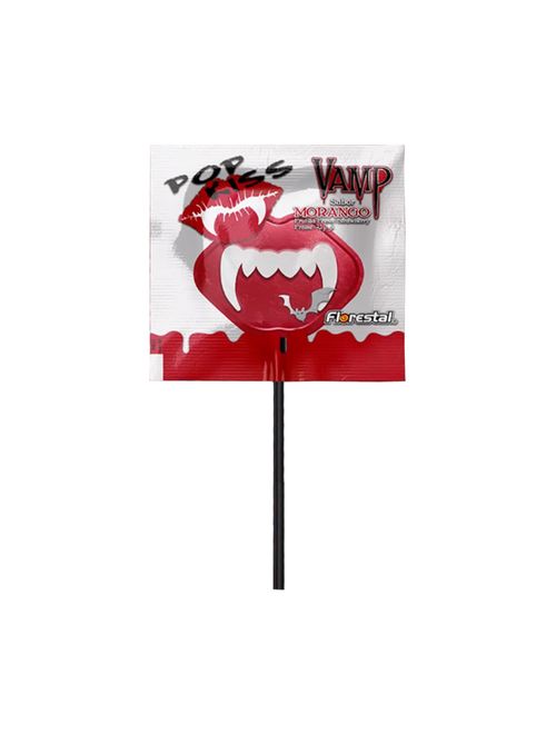 Pirulito Pop Kiss Vamp Morango 500g - Boavistense