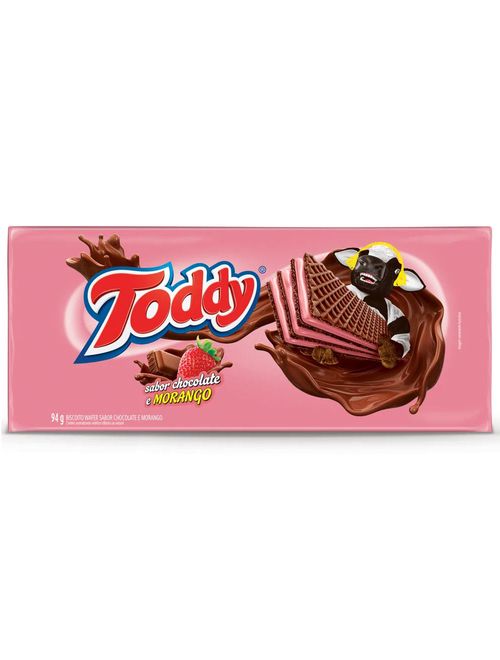 Biscoito Wafer Chocolate com Morango Toddy 94g - Quaker