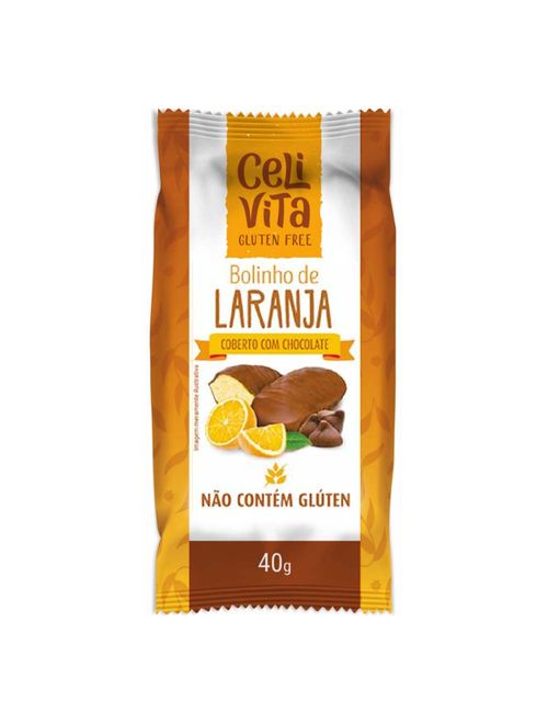 Bolinho de Laranja Cobertura Chocolate Sem Glúten 40g - CeliVita