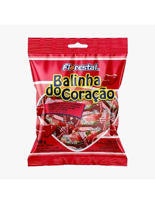 Balinha do Coração Morango 48g - Florestal