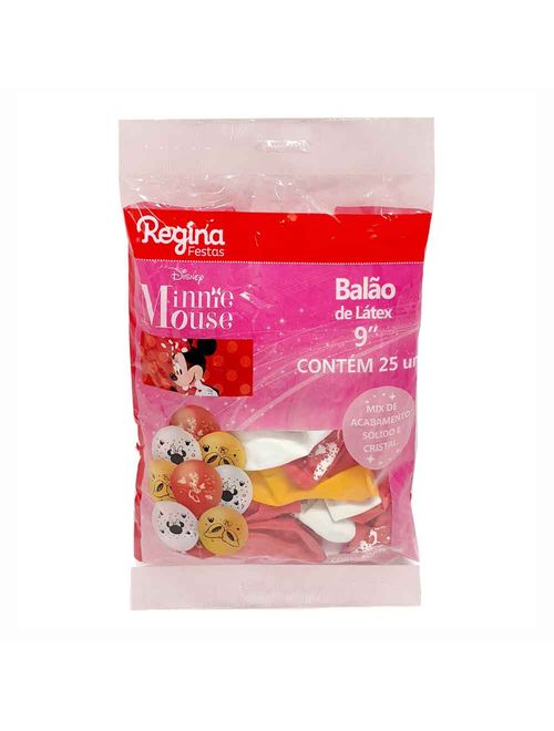 Minnie Mouse Balão Tamanho 9 c/25 - Regina