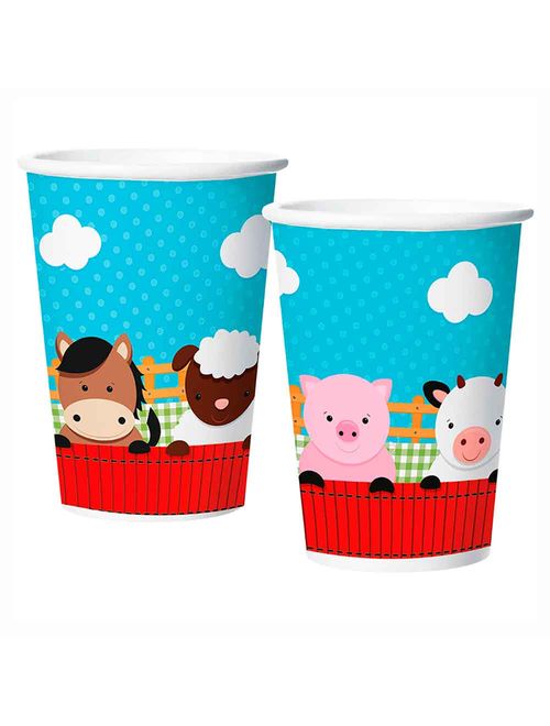 Fazendinha Copo Papel 180ml C/12 - Regina
