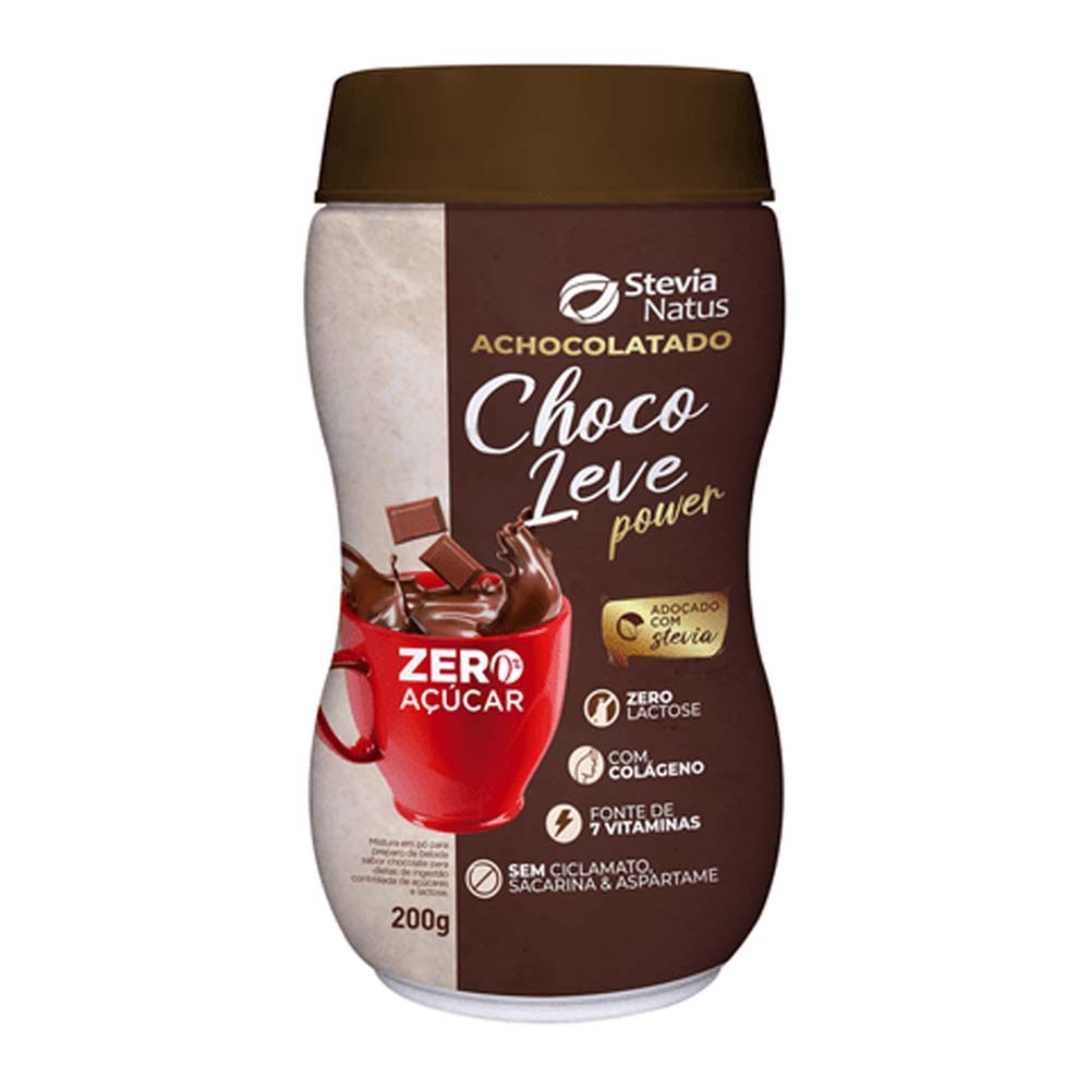 Achocolatado Em Pó Choco Leve Zero Açúcar 200g - Stevia Natus