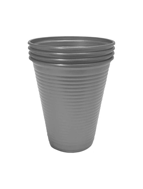 Copo Plástico Perolado Prata 200ml c/50 - Bello