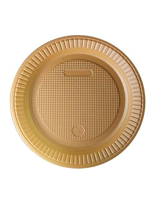 Prato Perolado Dourado 15cm c/10 - Bello