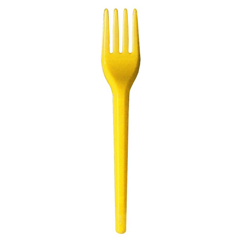 Garfo-Plastico-Sobremesa-Amarelo-c-50---Bello