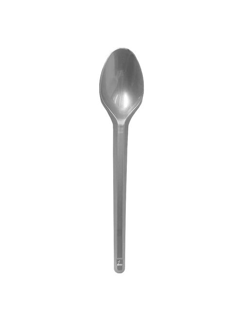 Colher Plástica Sobremesa Prata c/50 - Bello