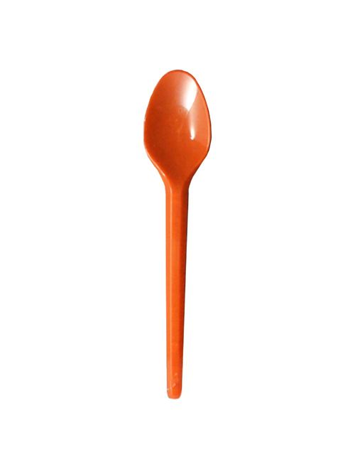 Colher Plástica Sobremesa Laranja c/50 - Bello