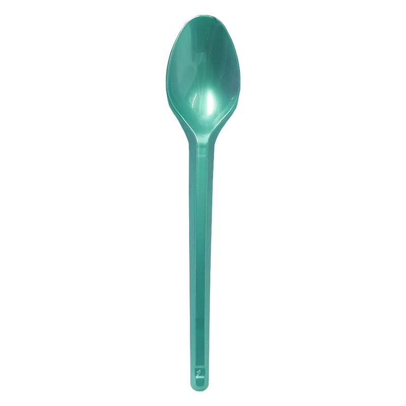Colher-Plastica-Sobremesa-Perolada-Verde-c-50---Bello