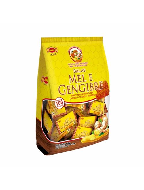 Bala Natural de Mel e Gengibre 450g - Sams