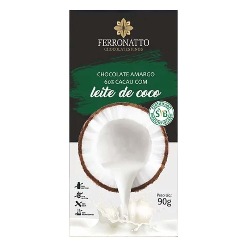Tablete-de-Chocolate-Amargo-60--Cacau-com-Leite-de-Coco-90g---Ferronatto