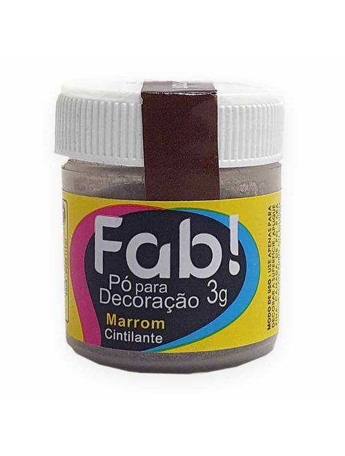 Pó para Decoração Marrom 3g - Fab