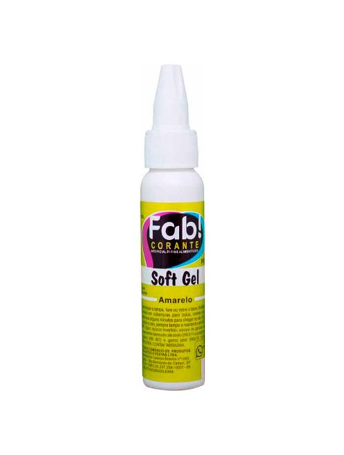 Corante Soft Gel Amarelo 25g - Fab