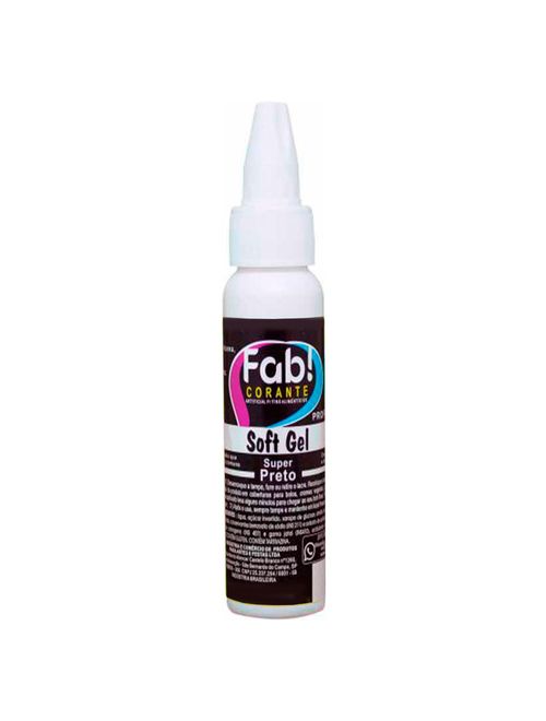 Corante Soft Gel Super Preto 25g - Fab