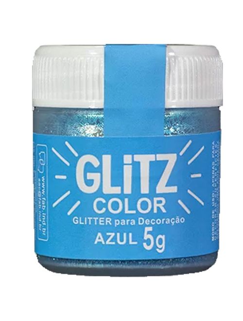 Glitter para Decoração Glitz Color Azul 5g - Fab!