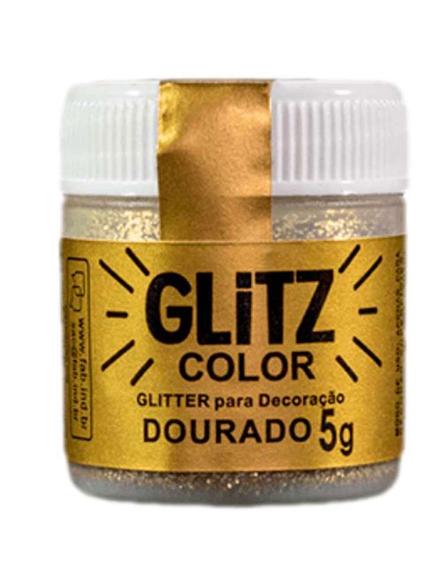 Glitter para Decoração Glitz Color Dourado 5g - Fab!