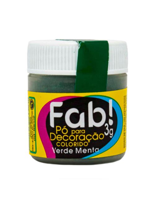 Pó para Decoração Verde Menta 3g - Fab