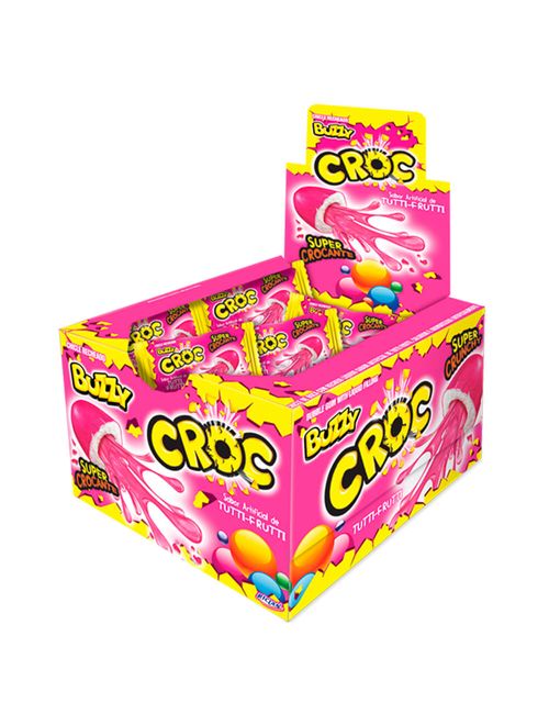 Chiclete Buzzy Recheado Croc Tutti Frutti c/40 - Riclan