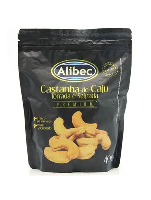 Castanha de Caju Torrada e Salgada 400g - Alibec