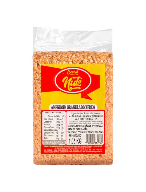Amendoim Granulado Xerem 1,05kg - Cereal Nuts