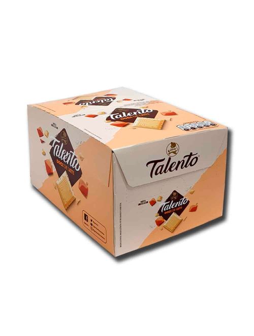 Tablete de Chocolate Talento Branco com Doce de Leite 85g c/12 - Garoto