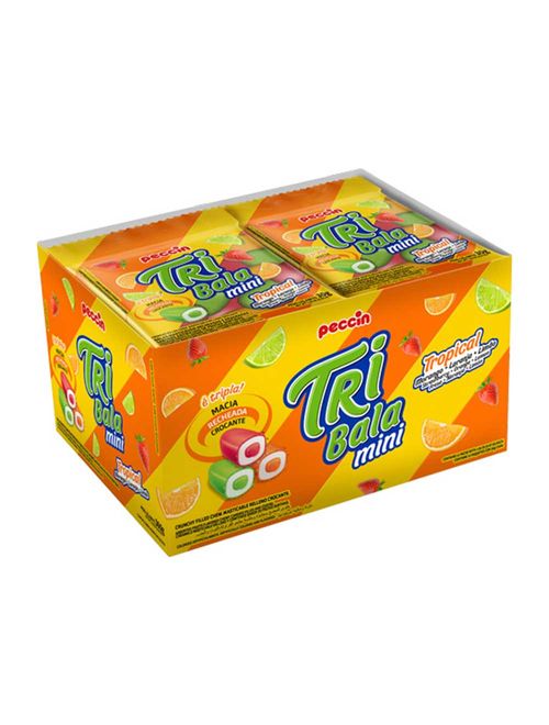 Mini Bala Tribala Recheada Tropical c/12 - Peccin