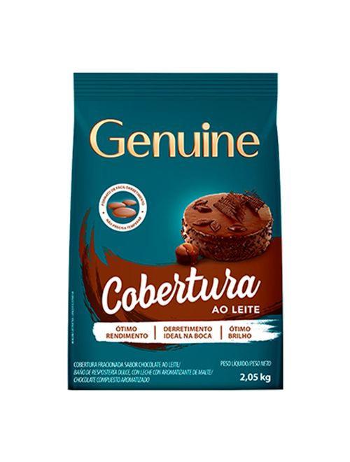 Gotas Chocolate Cobertura Fracionada Ao Leite Genuine 2,05kg - Cargill
