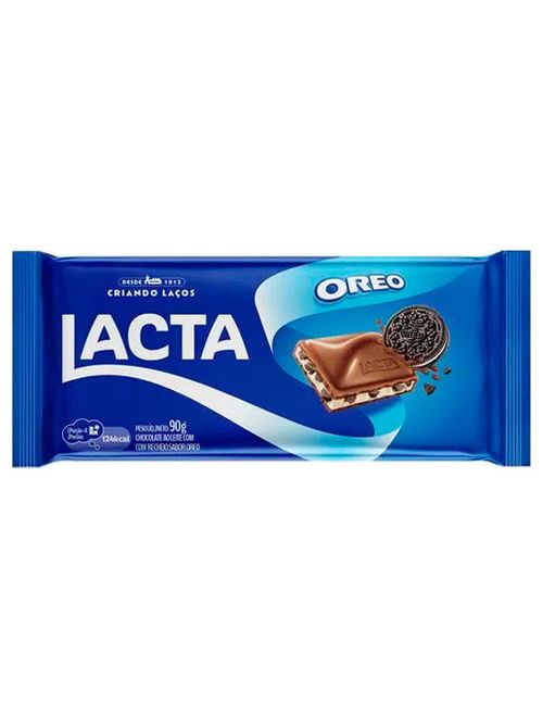Tablete de Chocolate Ao Leite Recheio Oreo 90g - Lacta