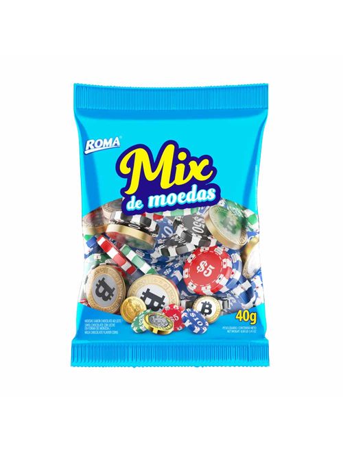 Moedas de Chocolate Mix 40g - Roma