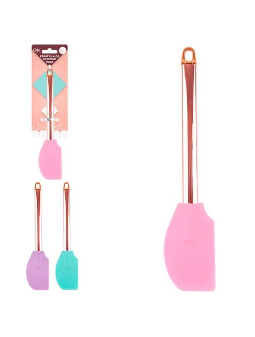 Espátula Culinária Silicone Cabo Rosê Un - Zein