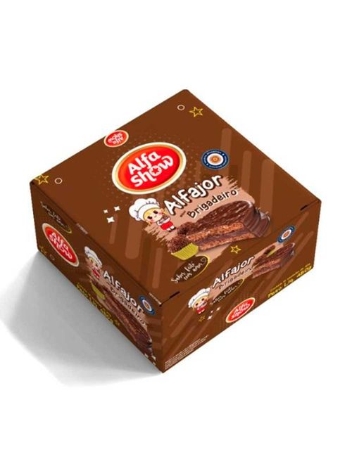 Alfajor Recheio Brigadeiro c/12 - Alfa Show