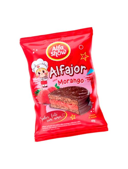 Alfajor Recheio Morango Un - Alfa Show