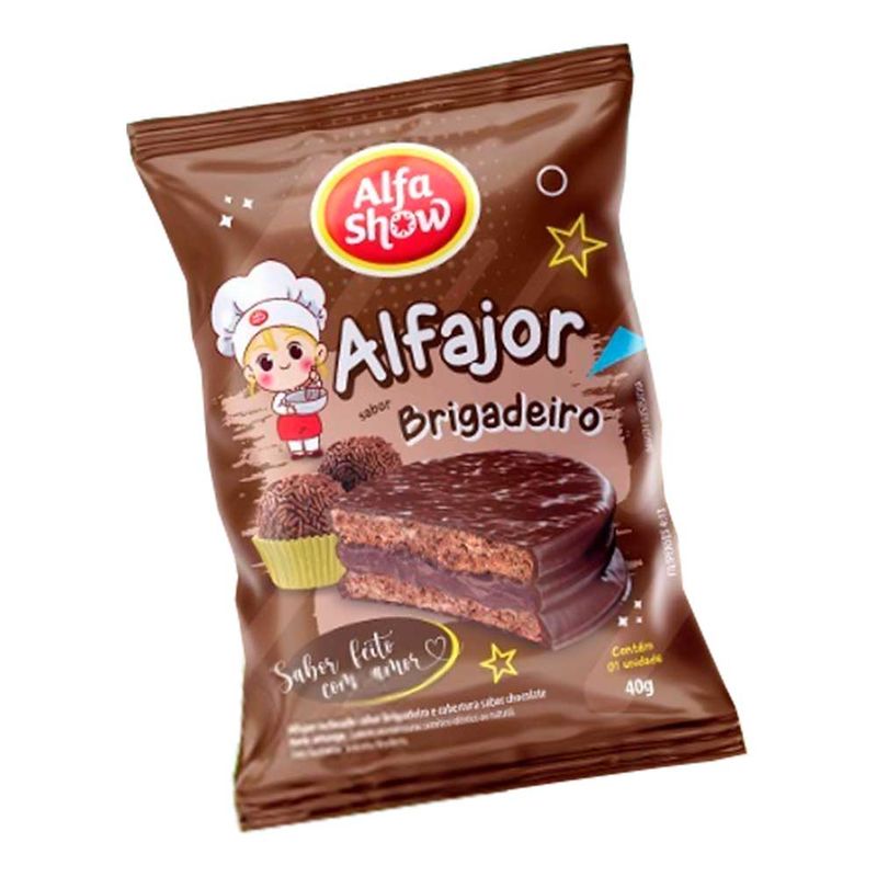 Alfajor Chocolate com Recheio e Cobertura sabor Chocolate 40g