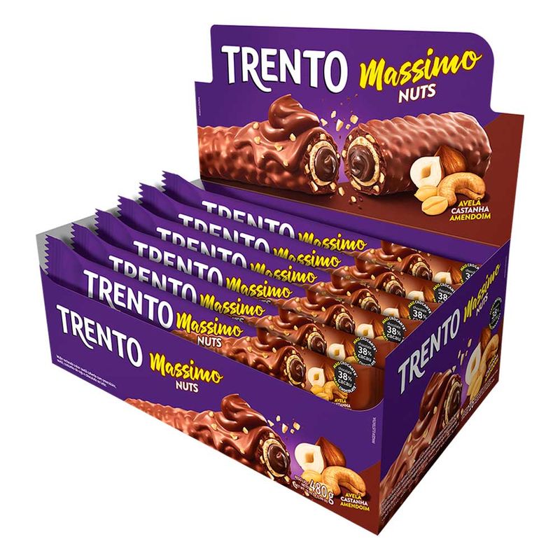 Chocolate Trento Massimo 38% Cacau c/16 - Peccin - Doce Malu