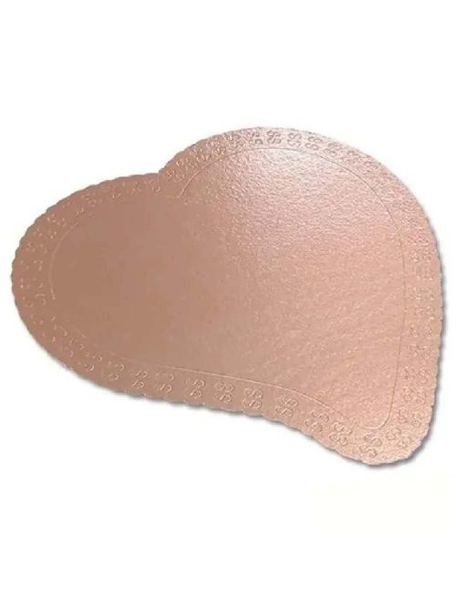 Prato Coração Cake Board Ouro Rosé 36cm - Ultrafest
