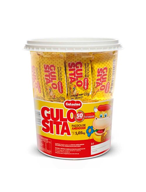 Paçoca Quadrada Embalada c/50 - Gulosina
