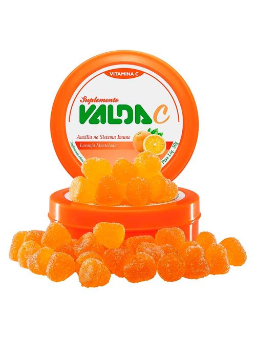 Pastilha Vita C Laranja Mentolada 50g - Valda