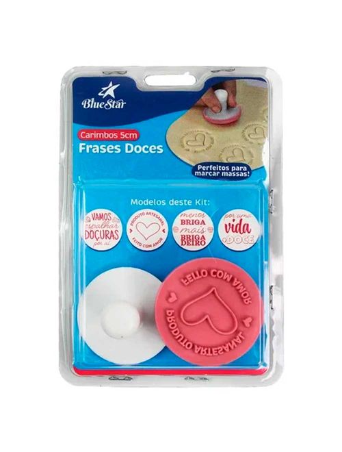 Kit Carimbo para Doces Frases c/5 - Blue Star