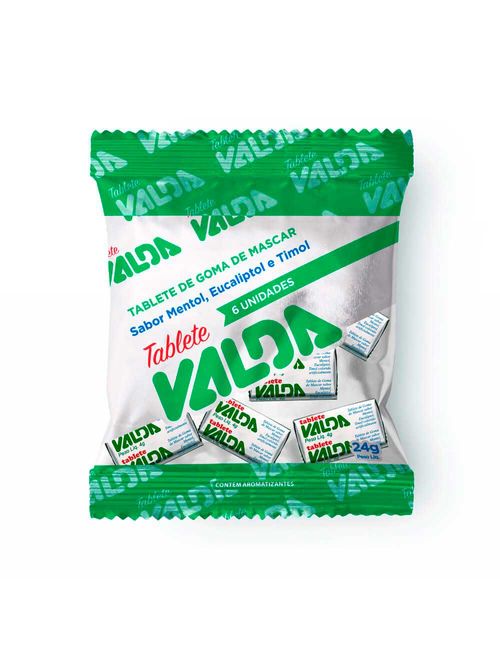 Goma de Mascar Tablete Mentol 24g - Valda