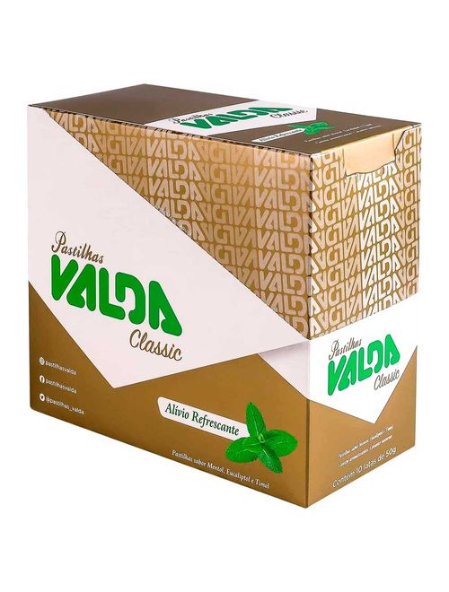 Pastilha Classic Mentol 50g c/10 - Valda