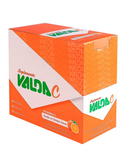Pastilha Vita C Laranja Mentolada 50g c/10 - Valda