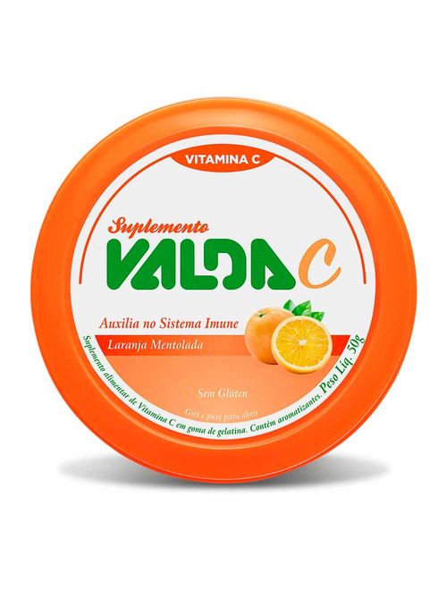 Pastilha Vita C Laranja Mentolada 50g c/10 - Valda