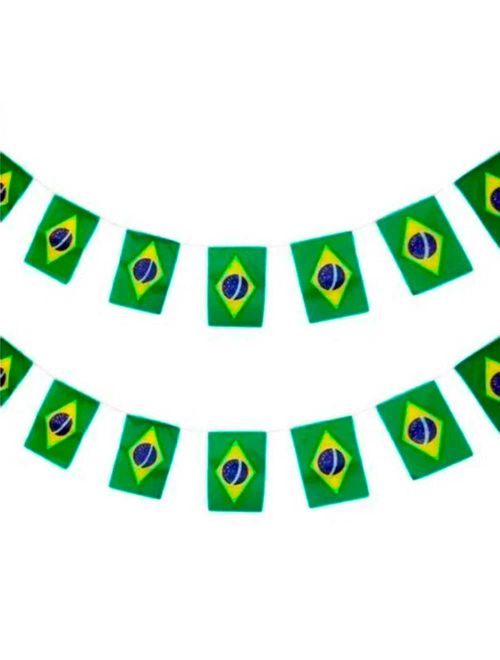 Enfeite De Rua Bandeira Do Brasil C/ 10 Metros