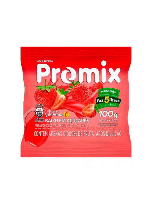 Suco em Pó Morango 250g - Promix