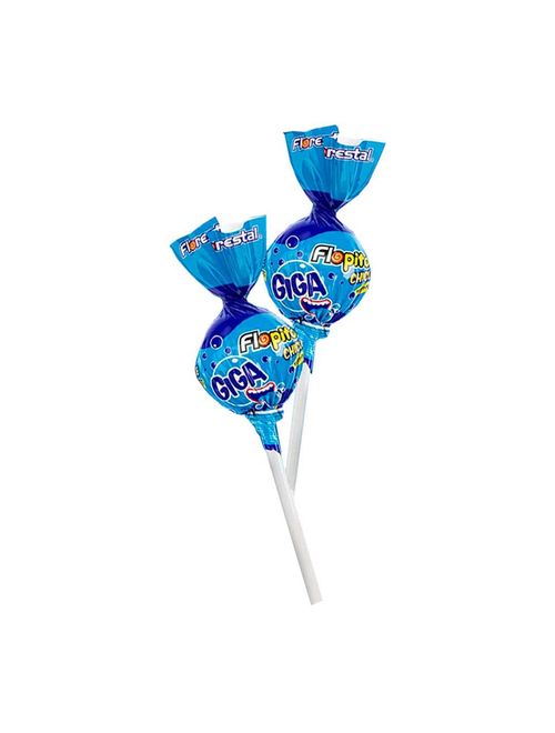 Pirulito Flopito Giga Pinta Língua Recheio Chiclete 25g c/24 - Florestal