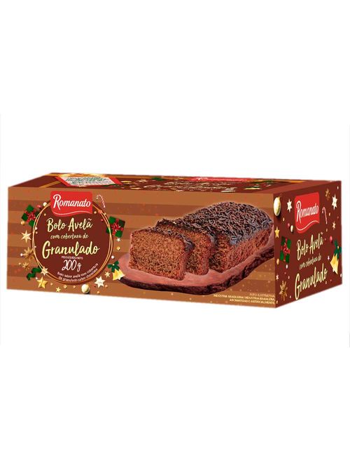 Bolo Natalino Sabor Avelã com Granulado 200g - Romanato