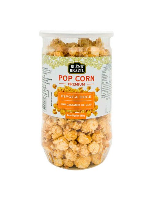 Pipoca Doce Sabor Caramelo com Castanha de Caju 180g - Blend Brazil