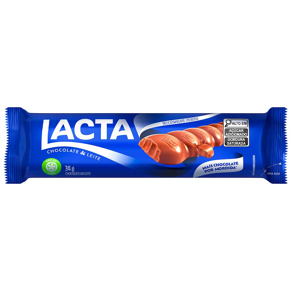 Tablete Chocolate Laka 34g - Lacta - Doce Malu