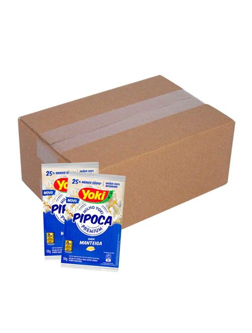 Kit 10 Pipocas para Microondas Pop Corn Manteiga 50g - Yoki